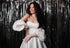Short satin wedding dress